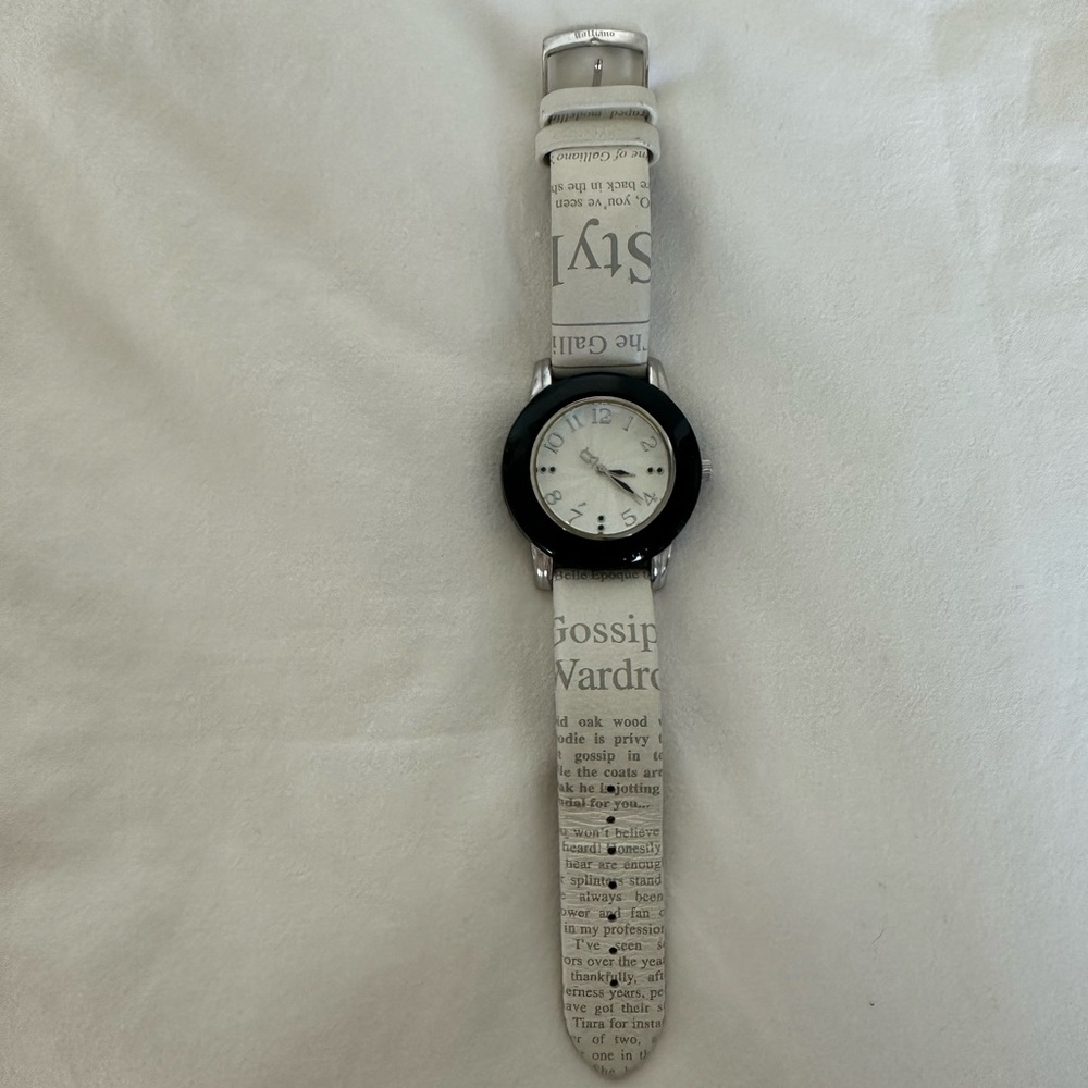 John Galliano newspaper watch